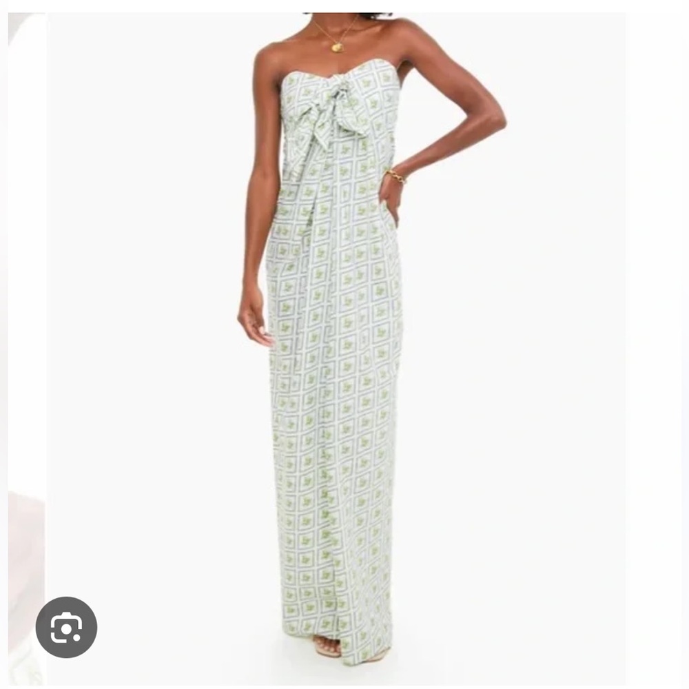CAROLINE CONSTAS White Diamond Palm Kaia Dress - Picture 6 of 9